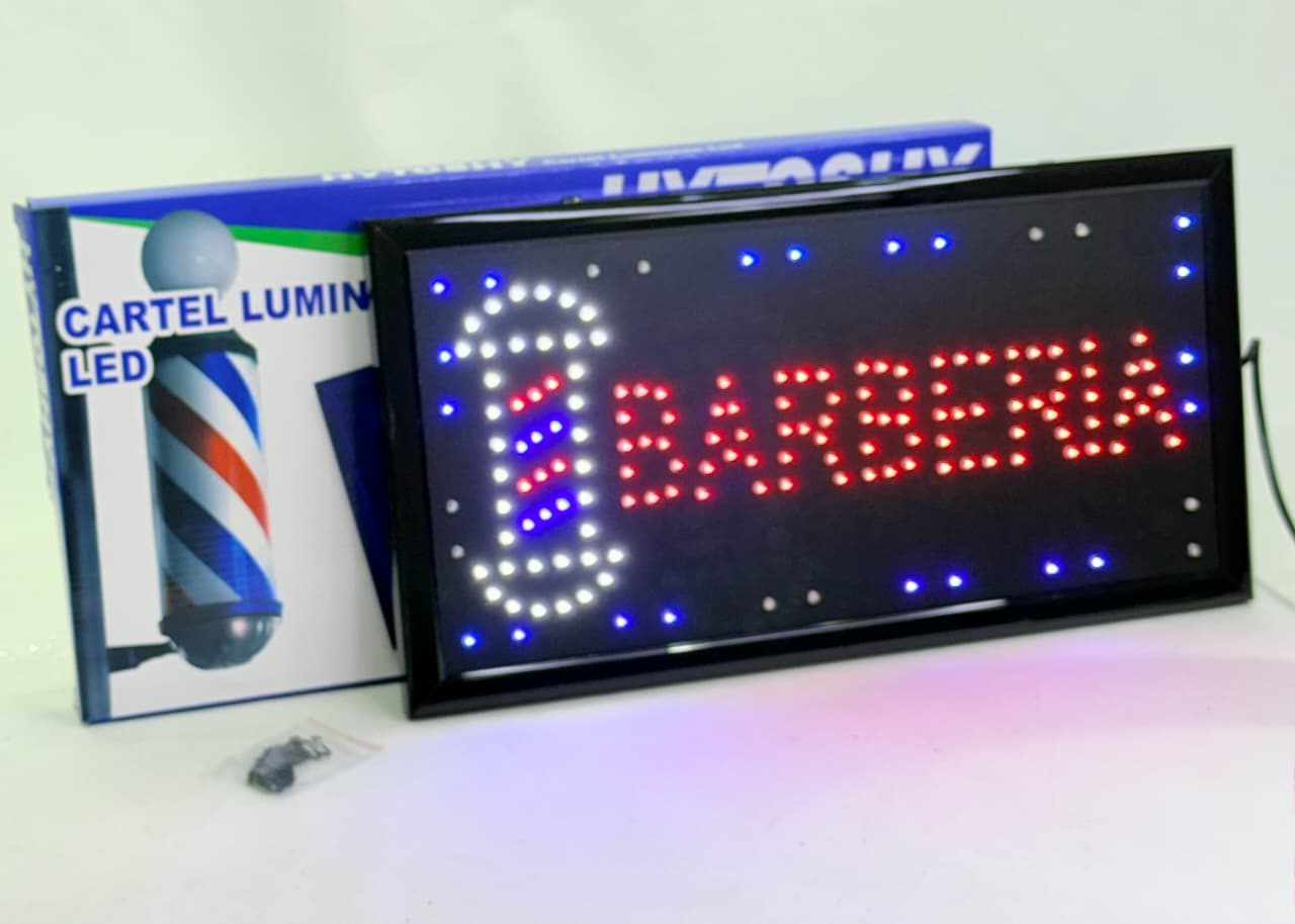 CARTEL LED LUMINOSO BARBERIA