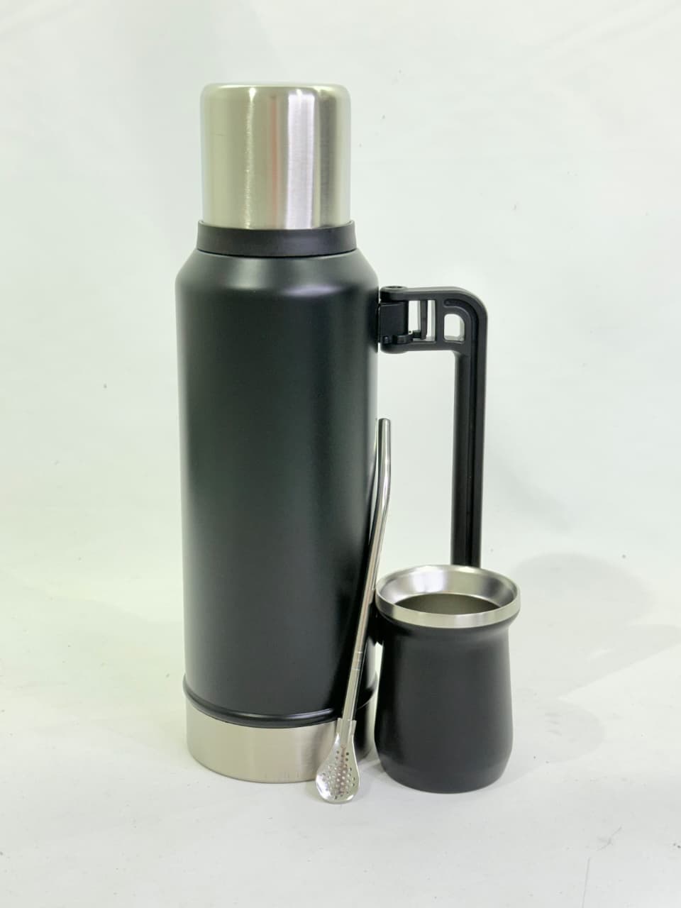 TERMO Y MATE PERLADO CON BOMBILLA