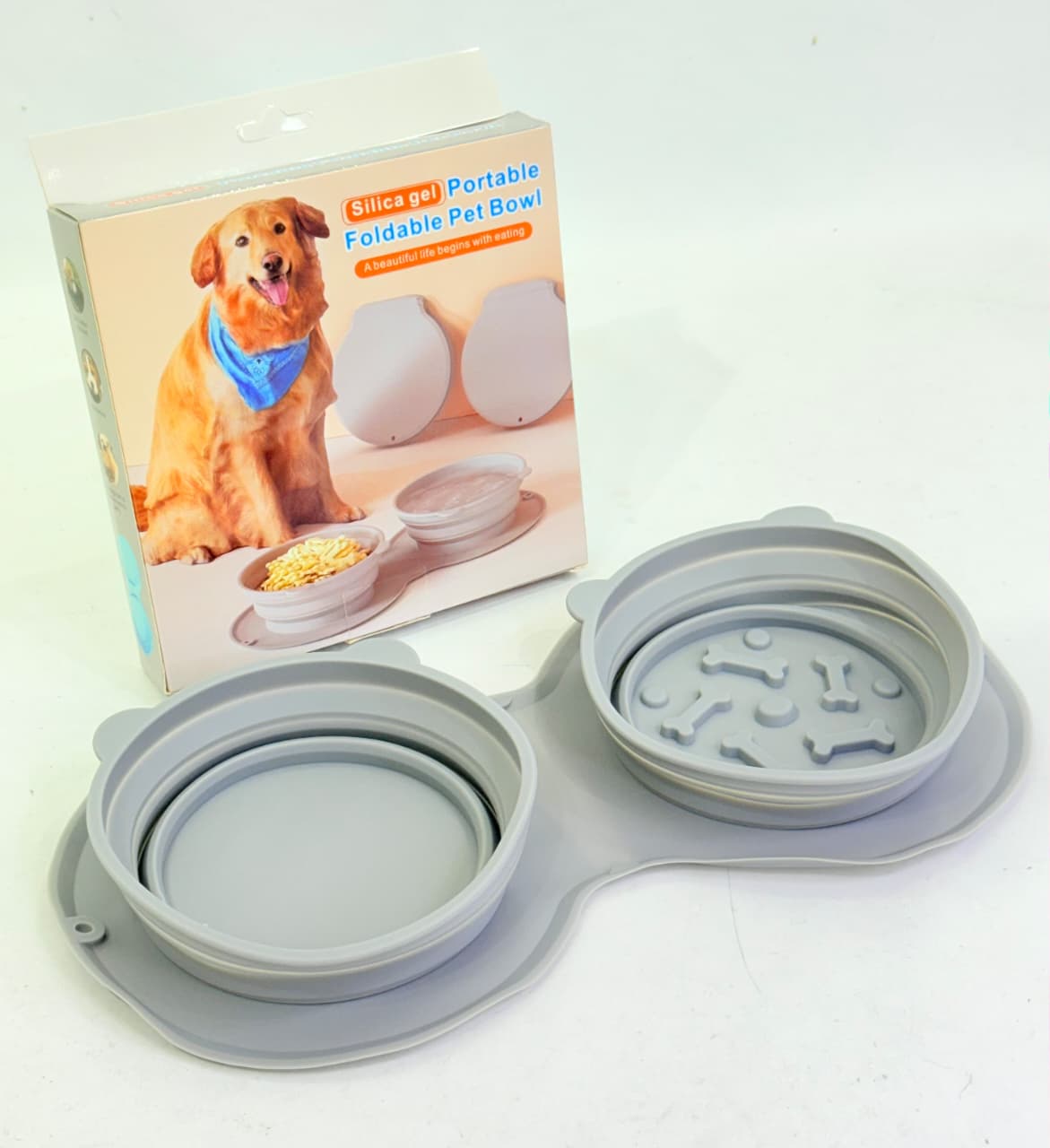 COMEDERO Y BEBEDERO PARA MASCOTAS PLEGABLE