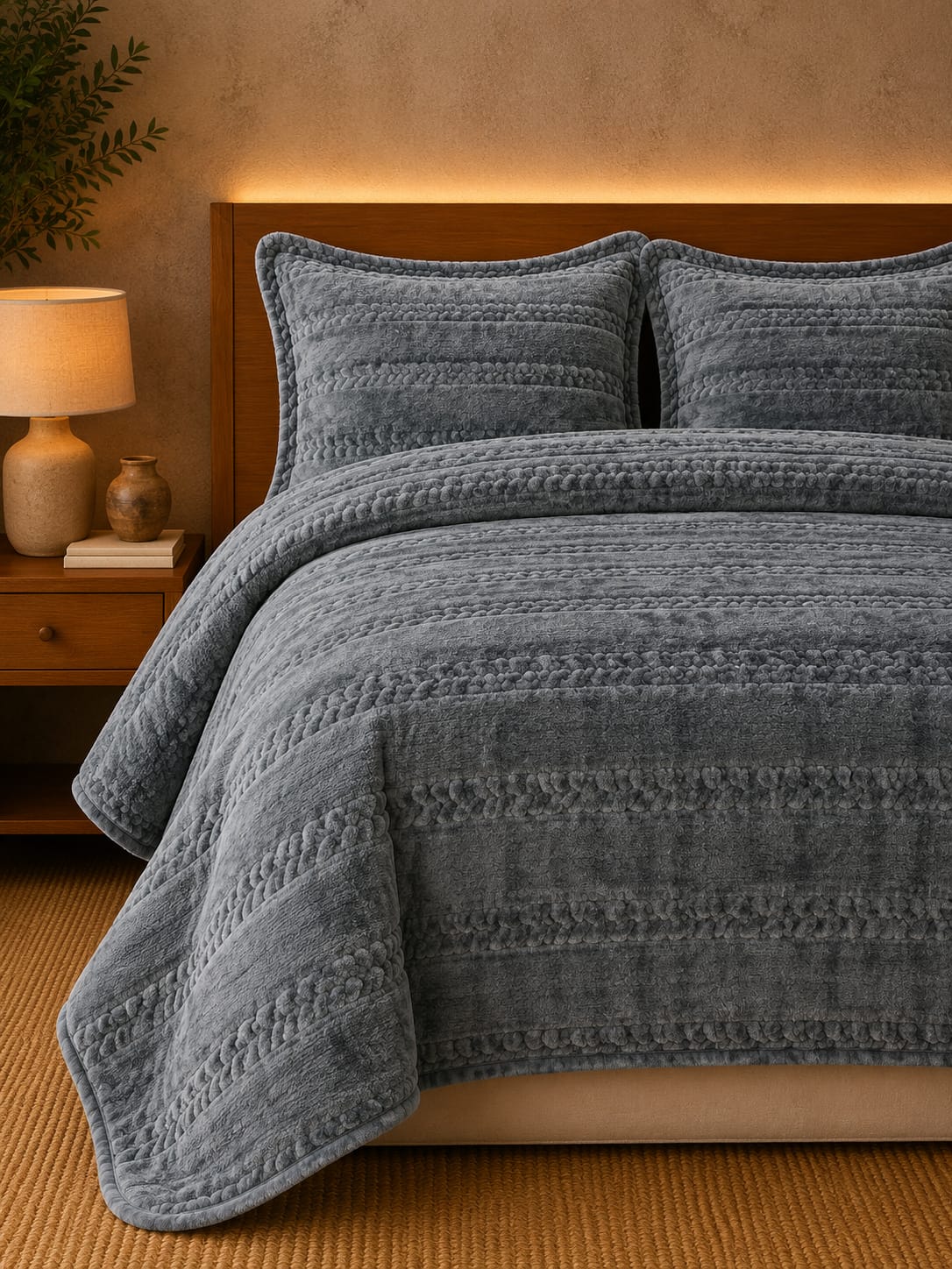 MANTA PREMIUM TEXTURIZADA CON CORDERITO