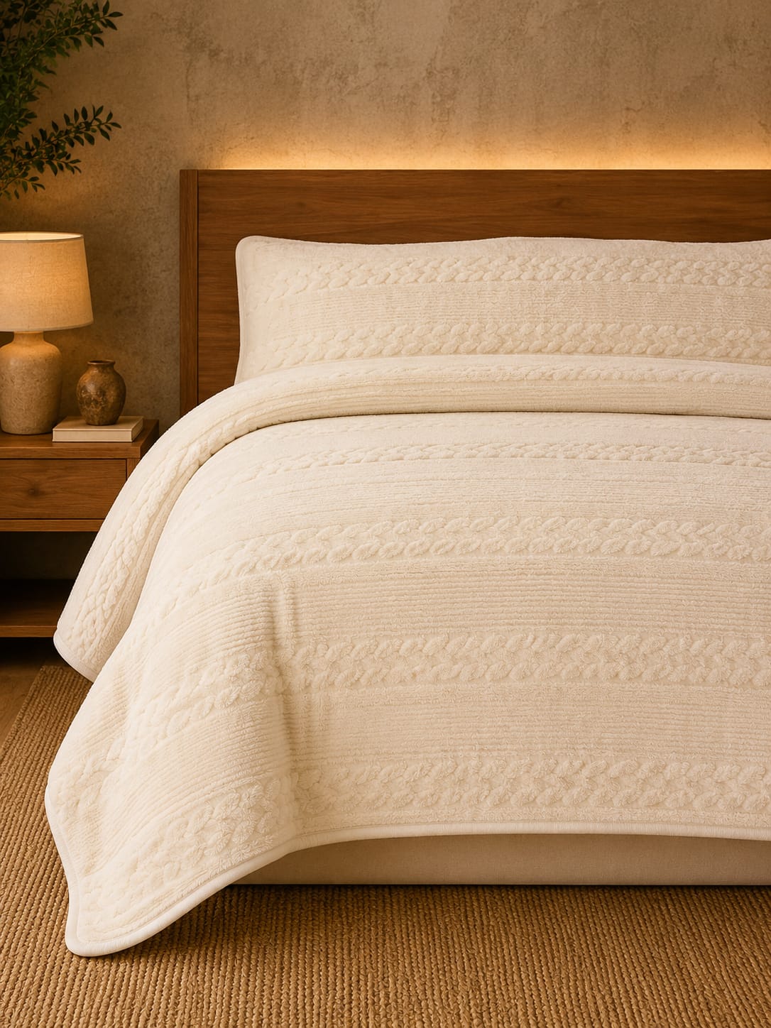 MANTA PREMIUM TEXTURIZADA CON CORDERITO