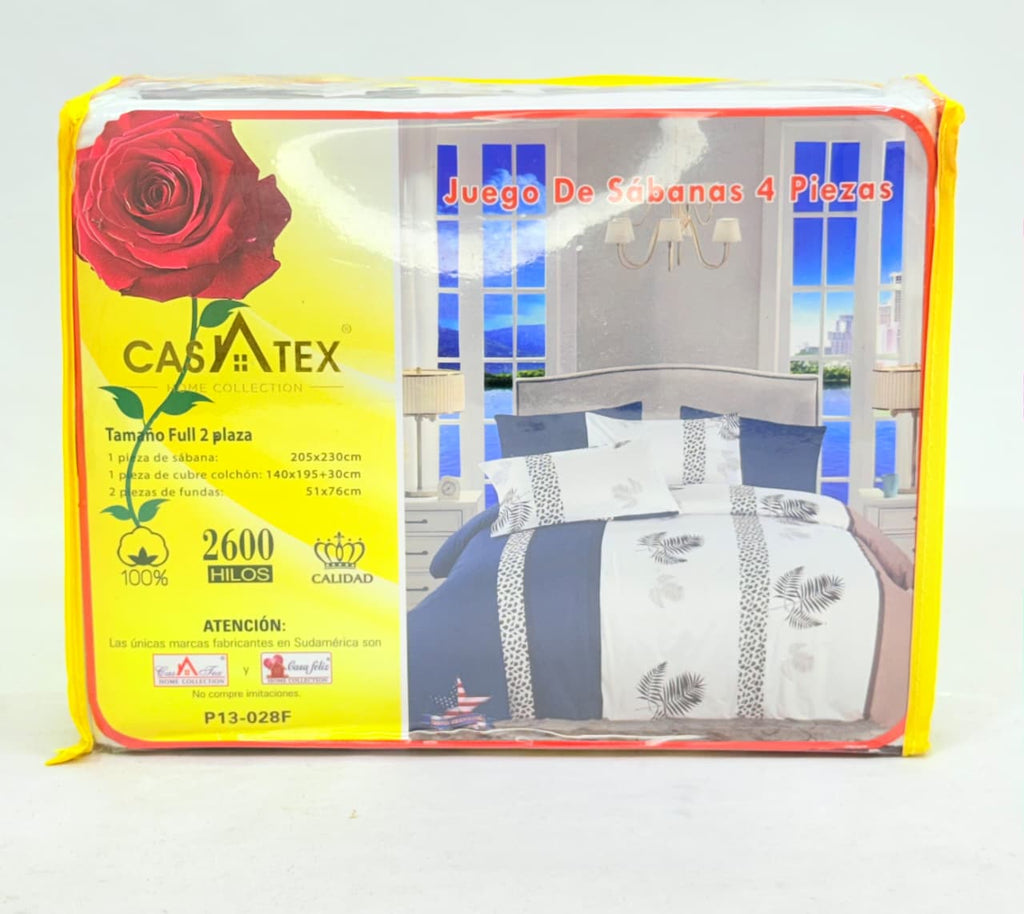 JUEGO DE SÁBANAS 4 PIEZAS FULL CASATEX