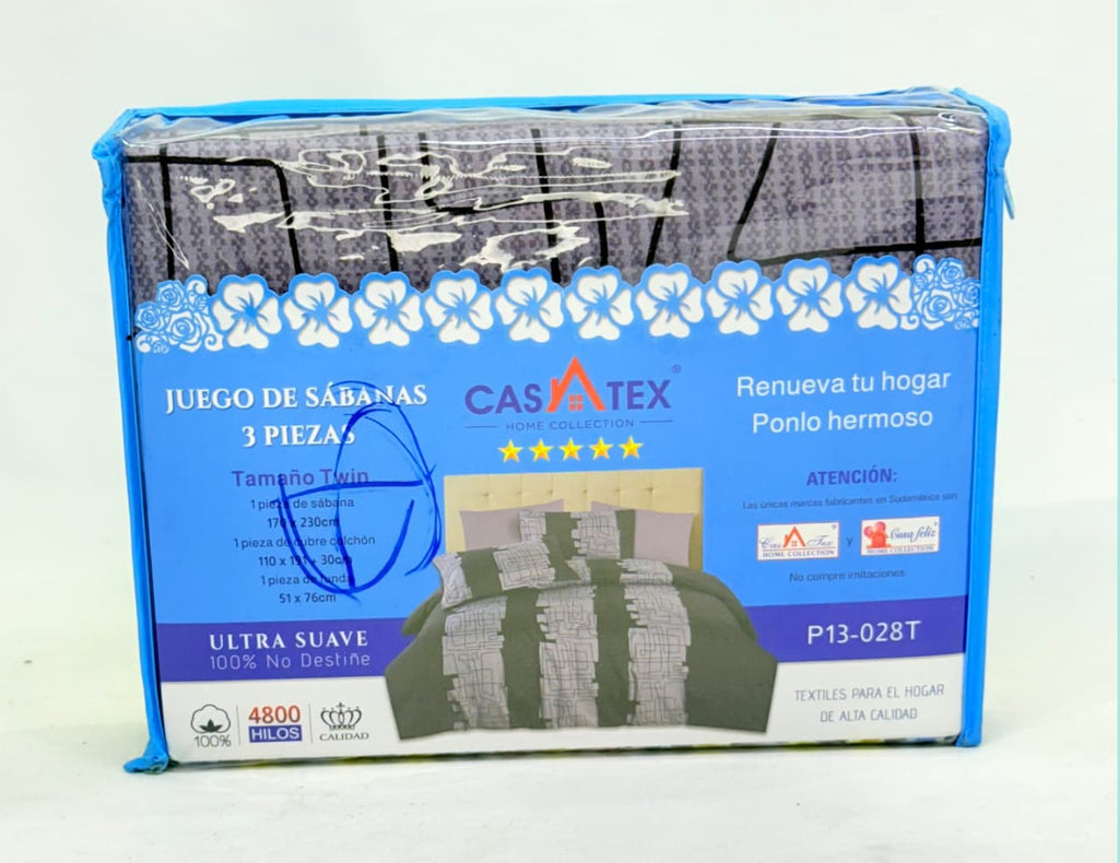 JUEGO DE SÁBANAS TWIN 3 PIEZAS CASATEX