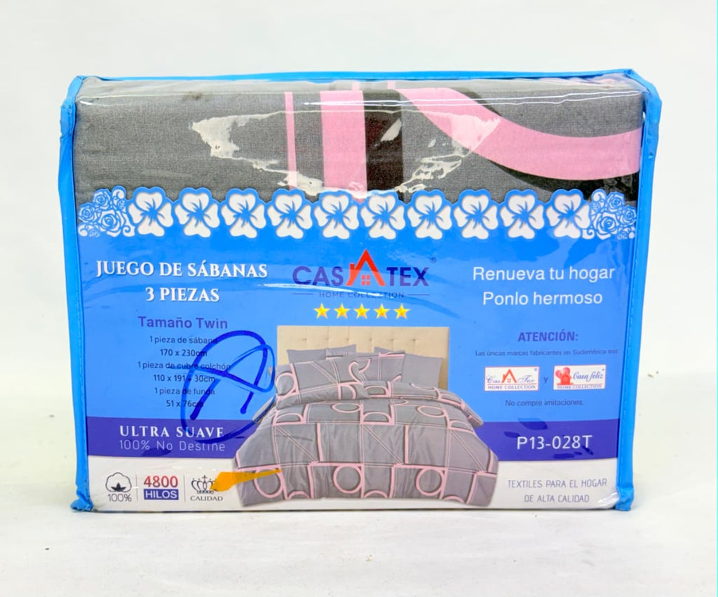 JUEGO DE SÁBANAS TWIN 3 PIEZAS CASATEX