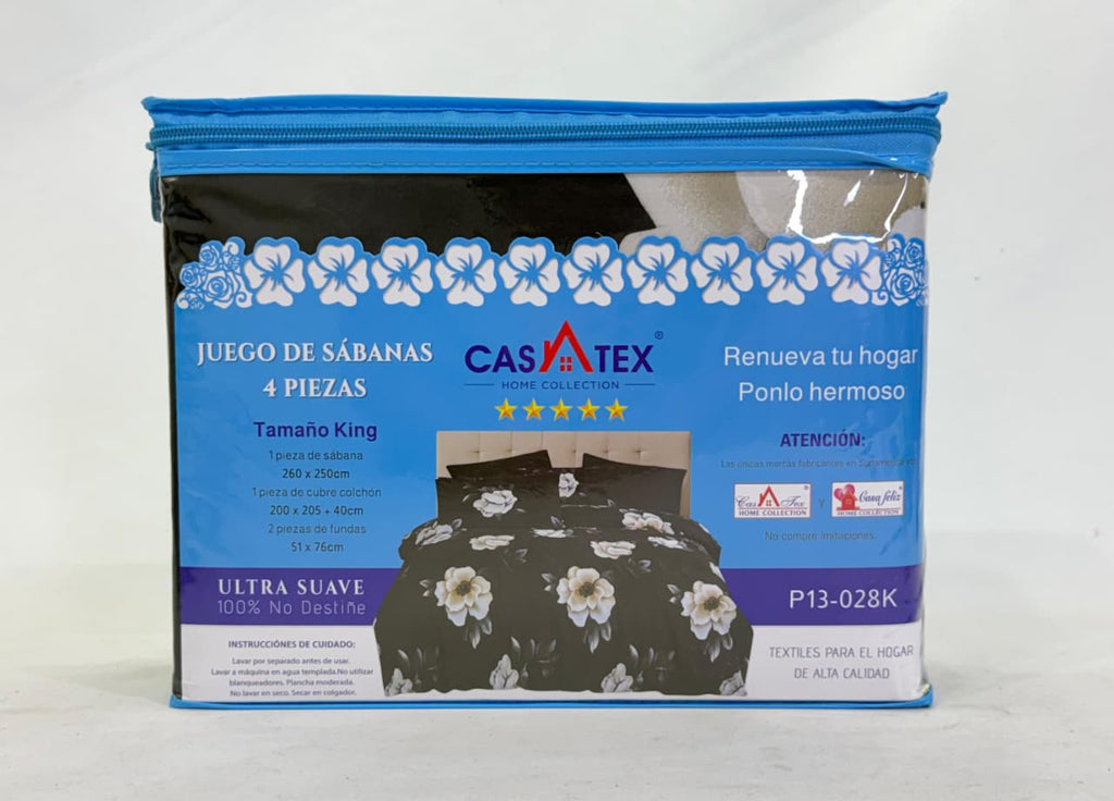 JUEGO DE SABANAS CASATEX - 4 PIEZAS KING