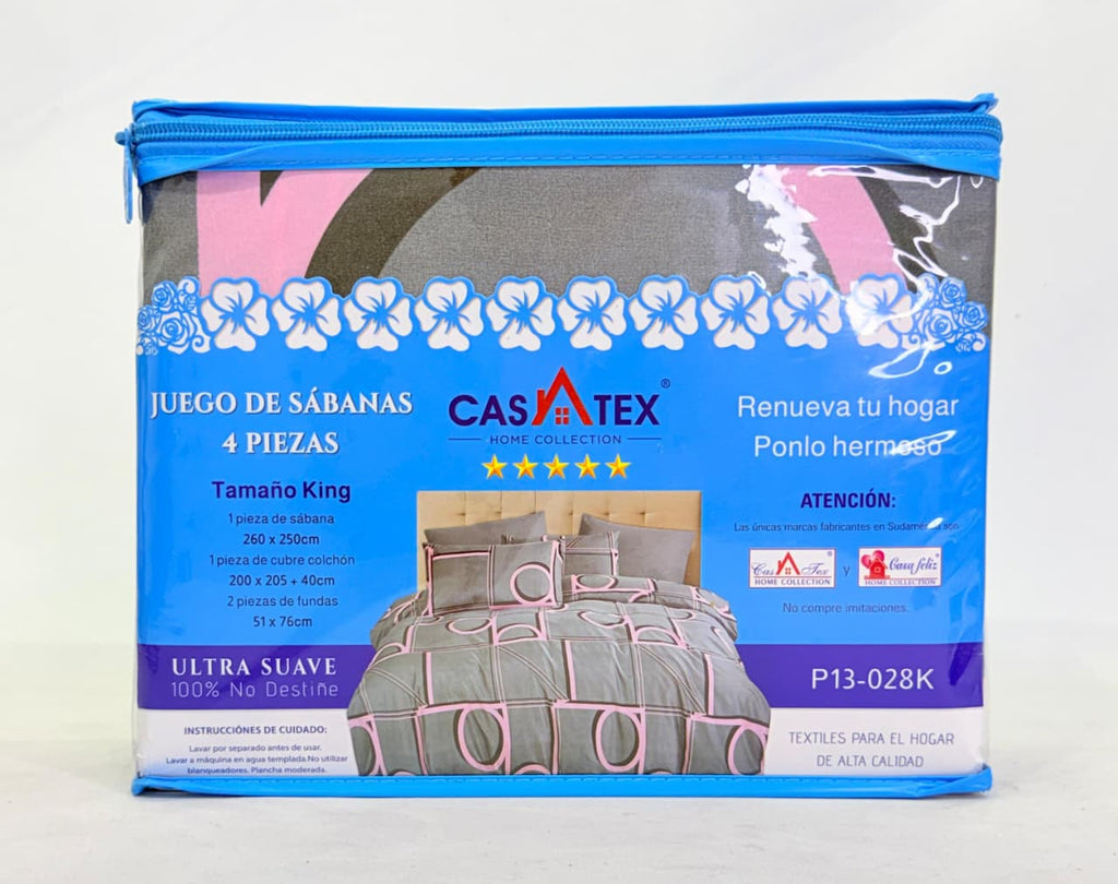 JUEGO DE SABANAS CASATEX - 4 PIEZAS KING