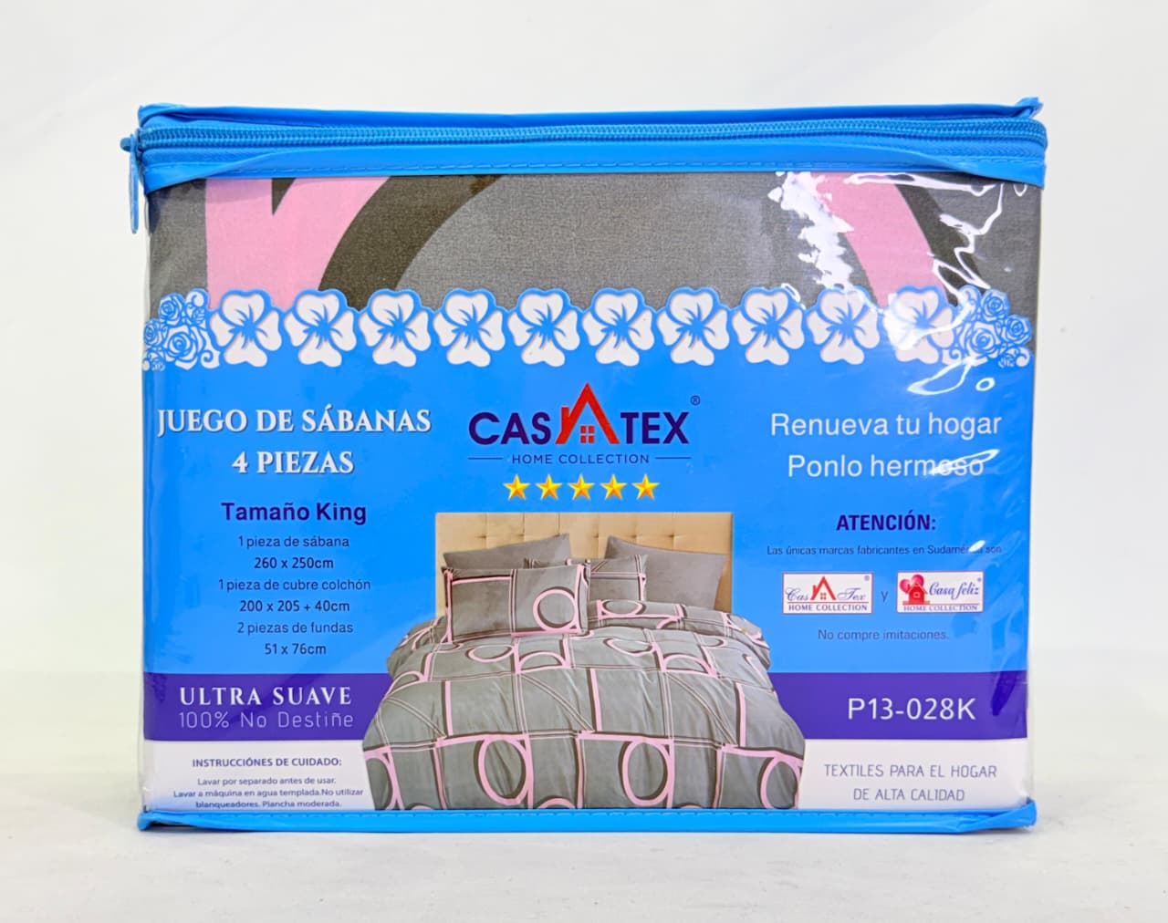 JUEGO DE SABANAS CASATEX - 4 PIEZAS KING