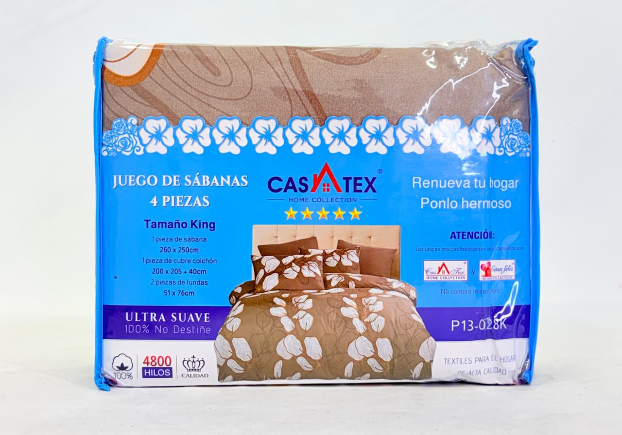 JUEGO DE SABANAS CASATEX - 4 PIEZAS KING