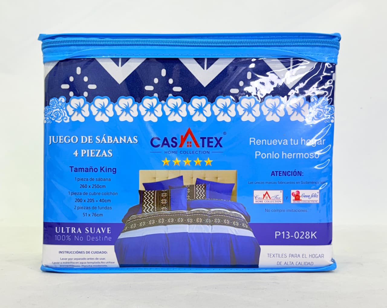 JUEGO DE SABANAS CASATEX - 4 PIEZAS KING