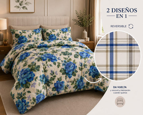 ACOLCHADO / CUBRECAMA REVERSIBLE ESTAMPADO