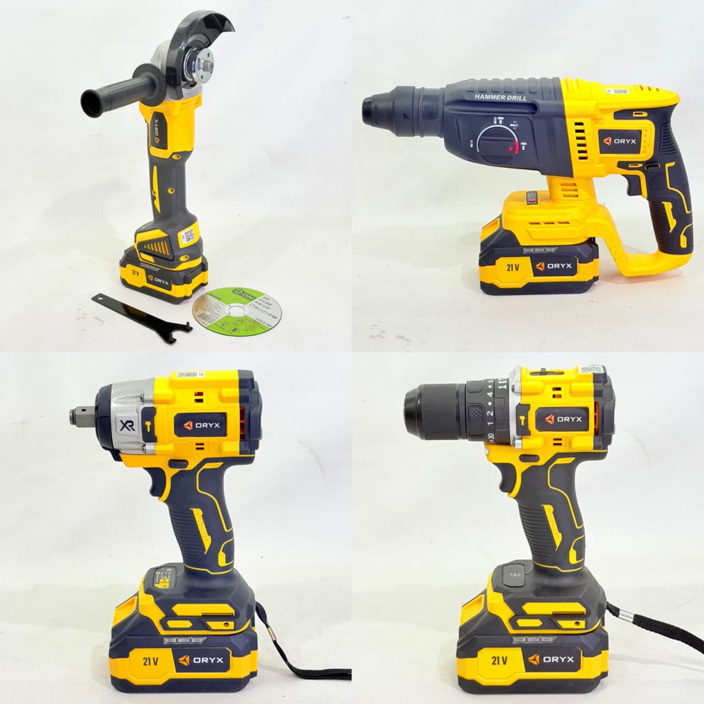 KIT DE HERRAMIENTAS INALAMBRICAS ORYX 21V | 4 EN 1