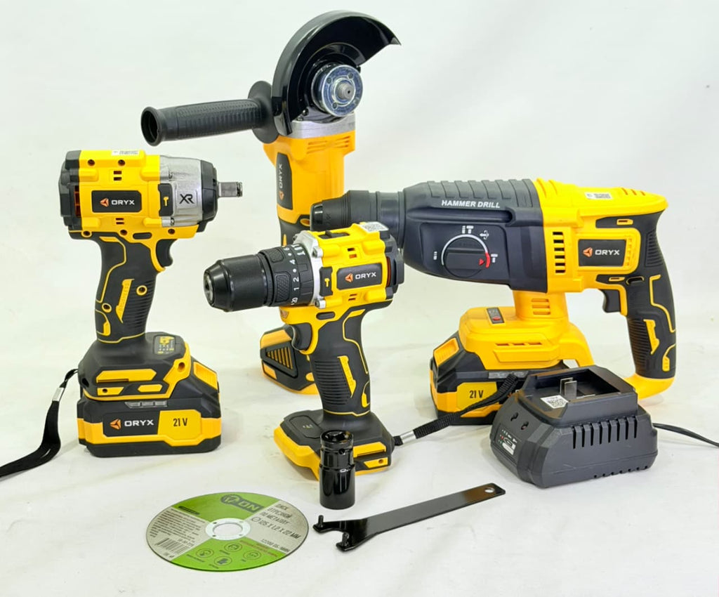 KIT DE HERRAMIENTAS INALAMBRICAS ORYX 21V | 4 EN 1