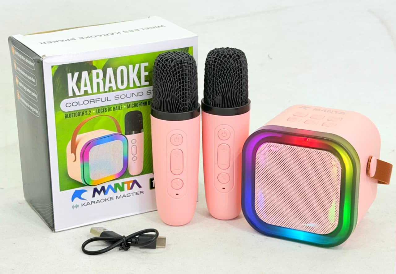 PARLANTE K12 CON DOBLE MICROFONOS INALAMBRICOS