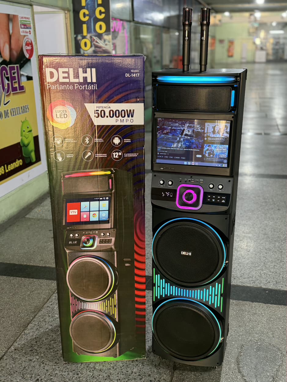 PARLANTE TORRE CON PANTALLA DELHI DL-1417 | 50.000W PMPO