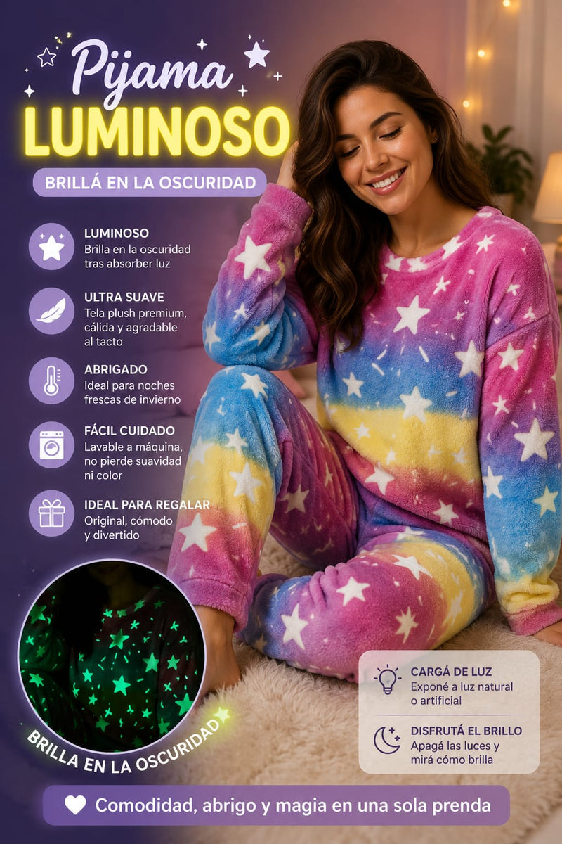 PIJAMA LUMINOSO 2 PIEZAS PARA ADULTO