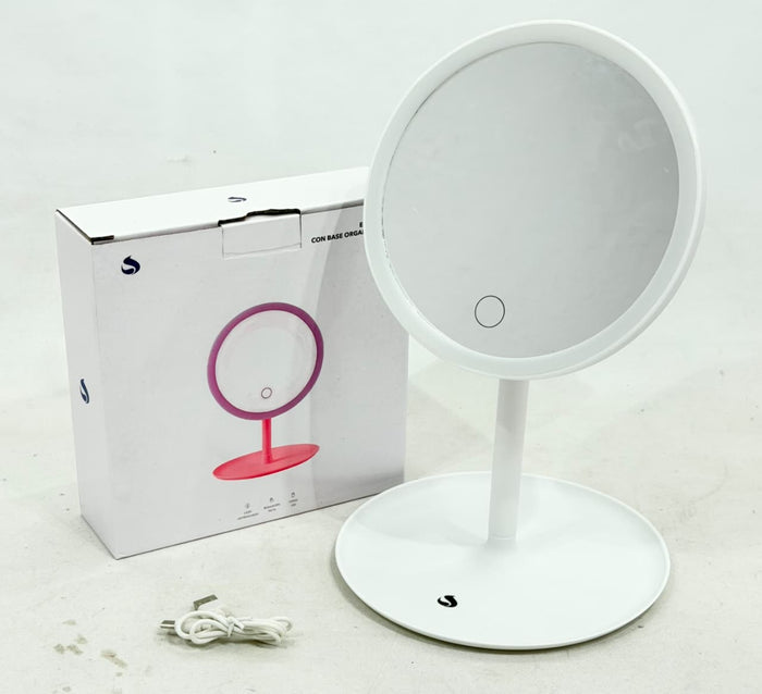 ESPEJO CON LUZ LED RECARGABLE SUONO