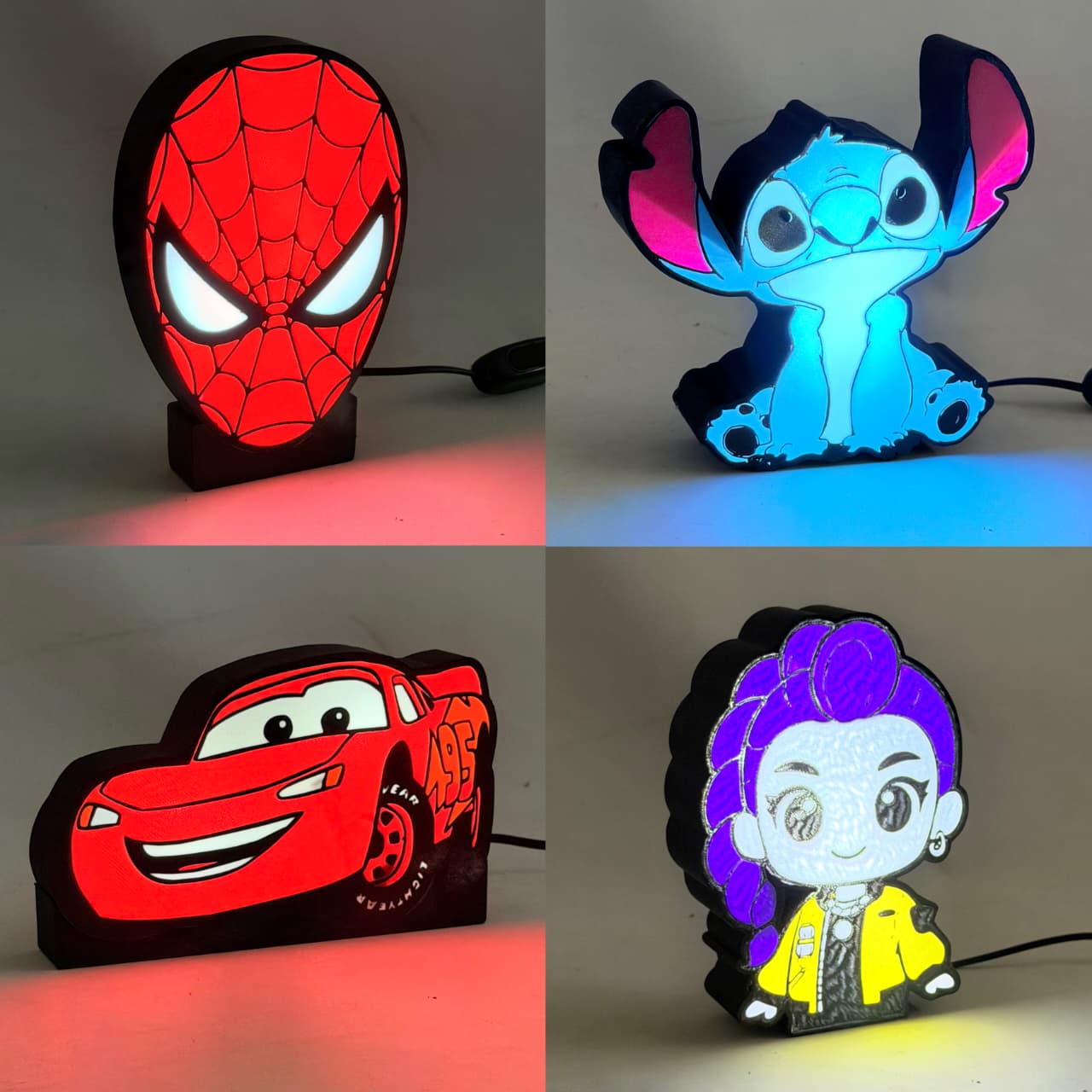 VELADOR LAMPARA LED CON DISEÑOS