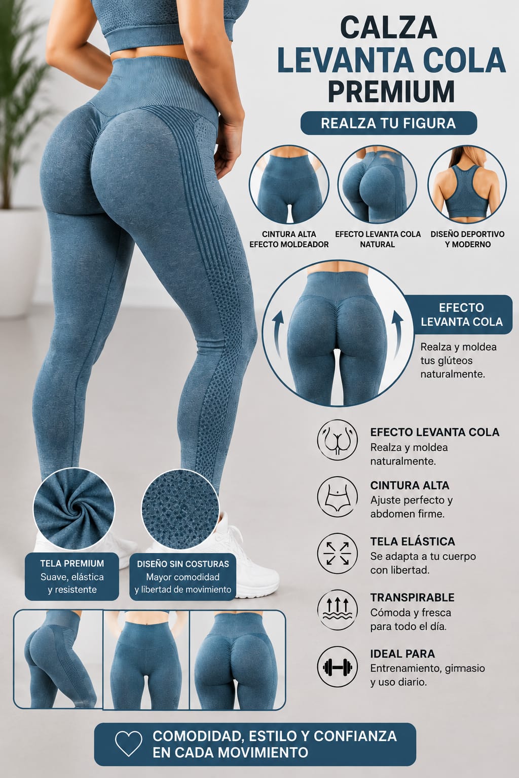 CALZA LEVANTA COLA DEPORTIVA MODELO PREMIUM