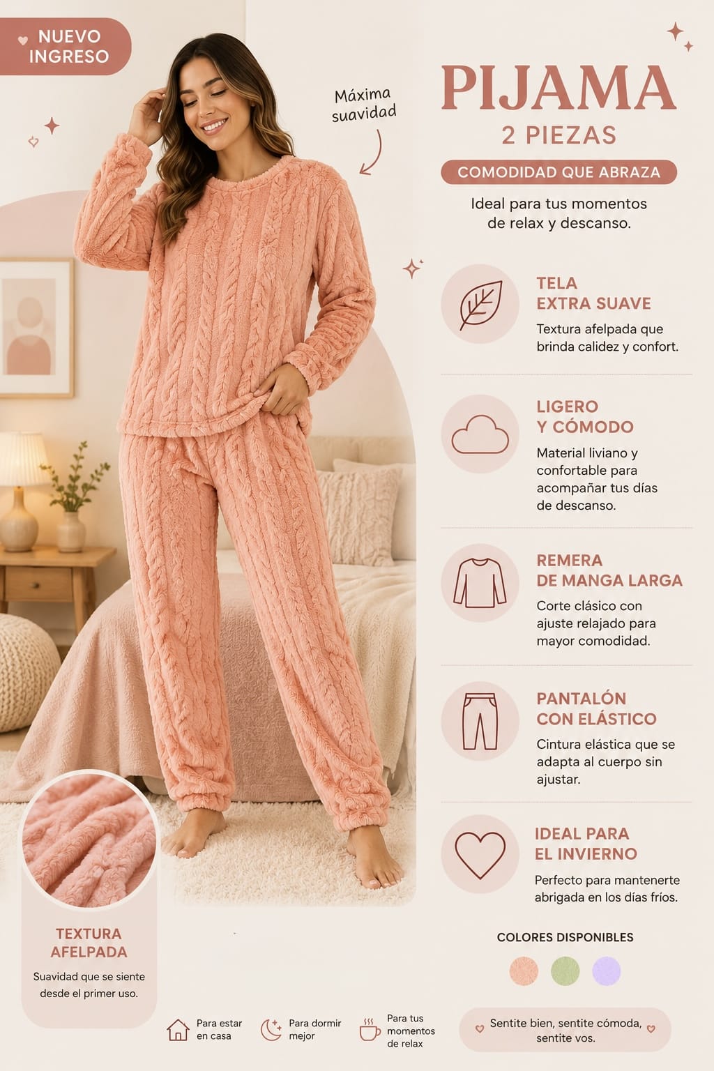 PIJAMA AFEPLADO 2 PIEZAS