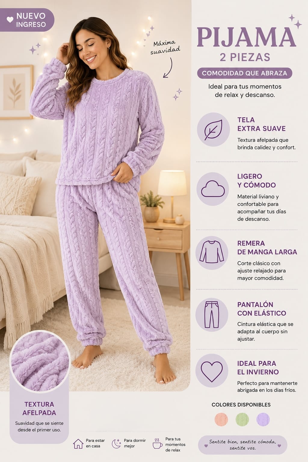 PIJAMA AFEPLADO 2 PIEZAS