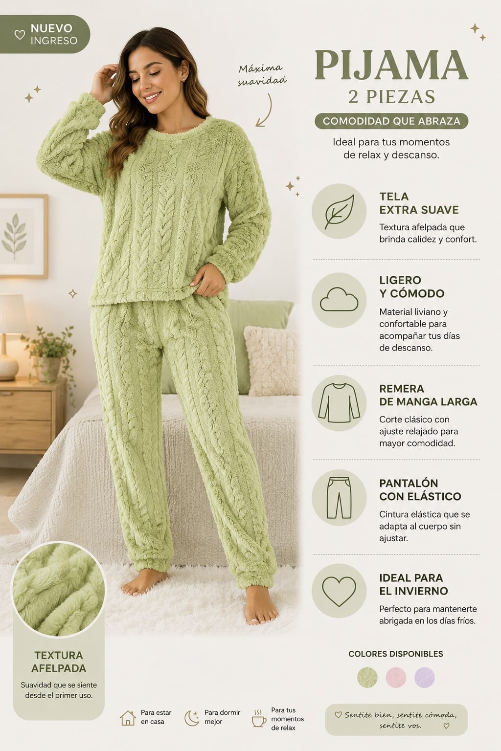 PIJAMA AFEPLADO 2 PIEZAS
