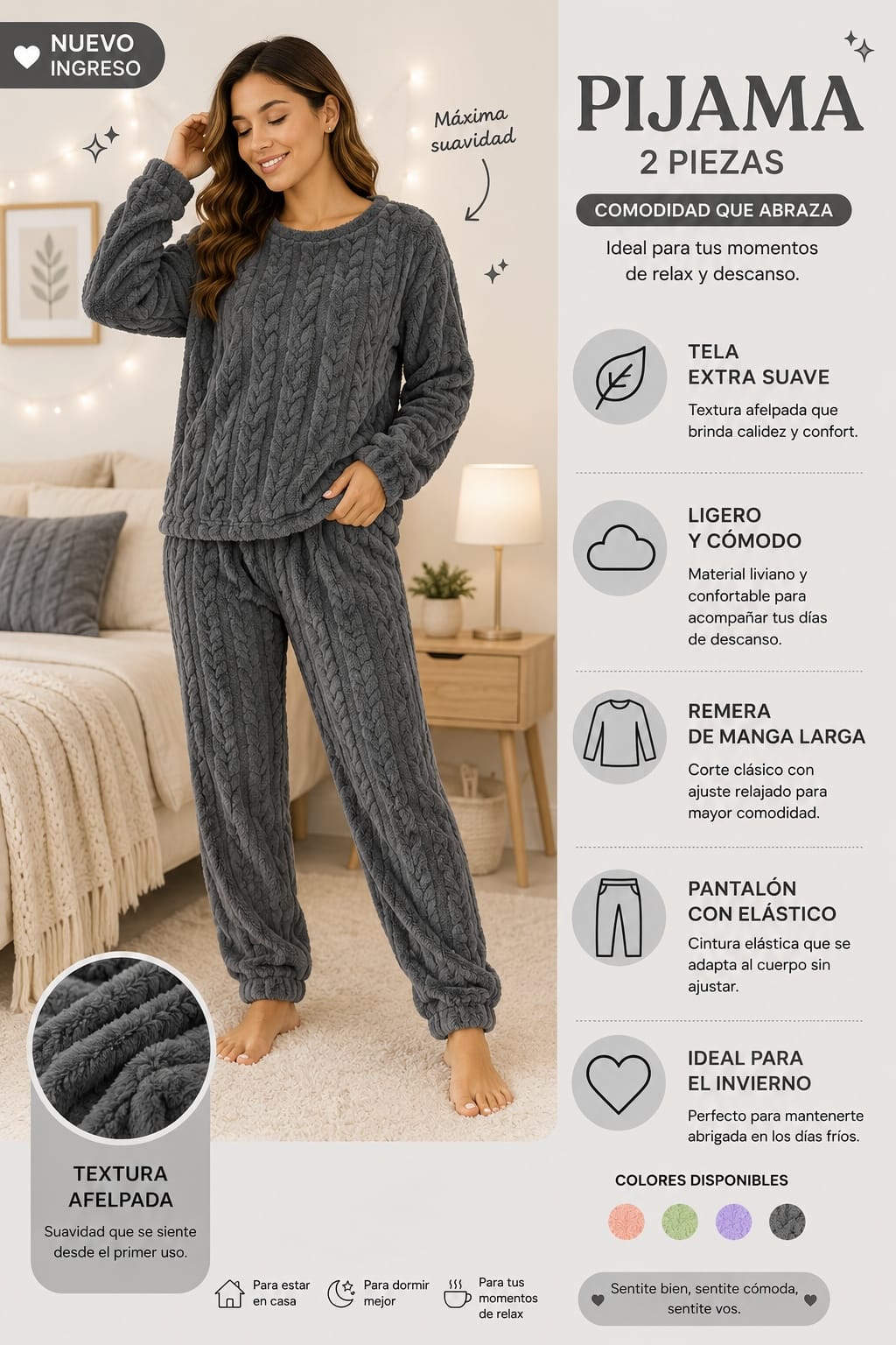 PIJAMA AFEPLADO 2 PIEZAS