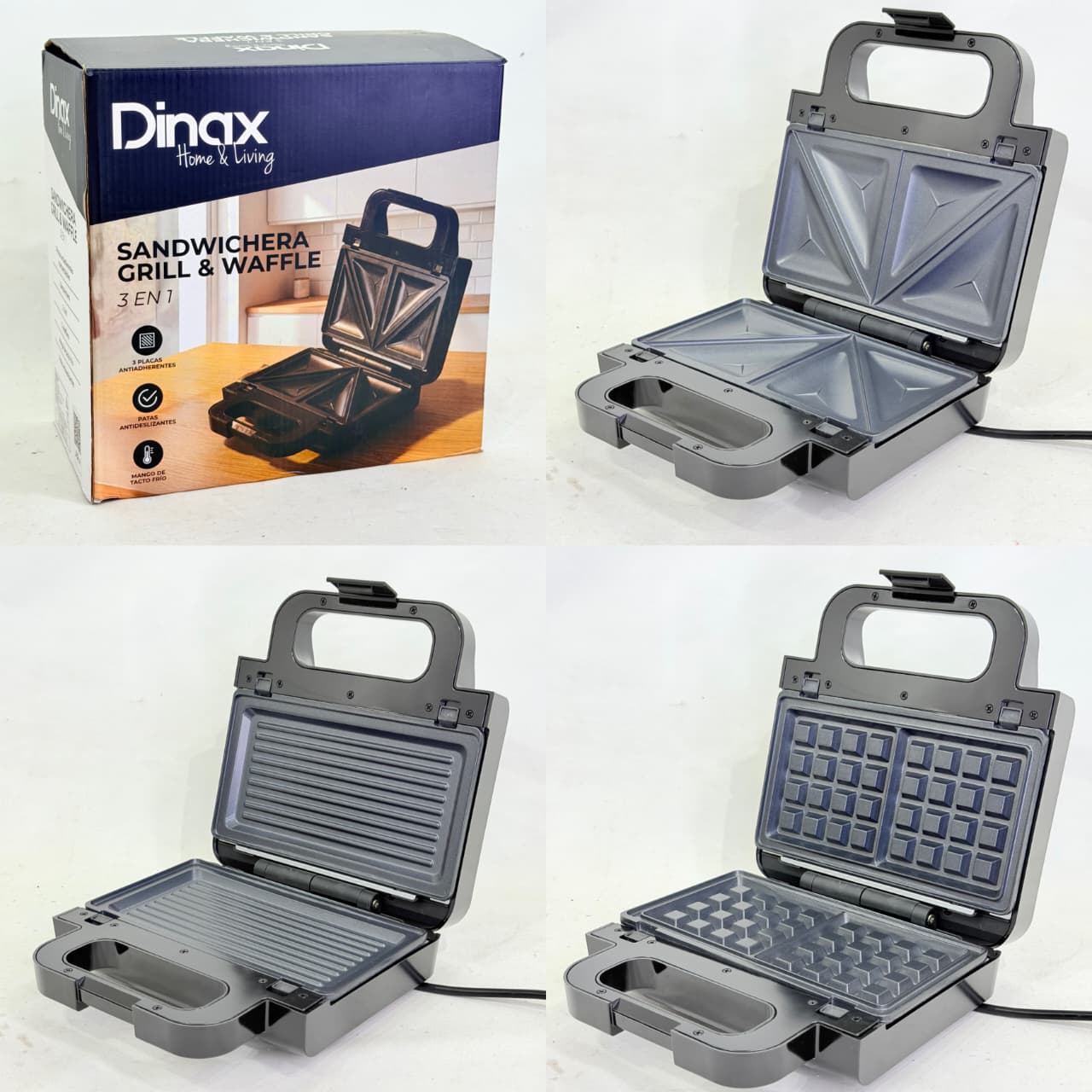 SANDWICHERA GRILL 3 EN 1 DINAX