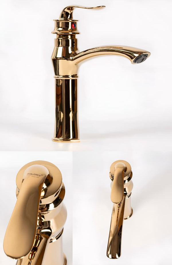 GRIFERIA MONOCOMANDO PARA BAÑO DORADO