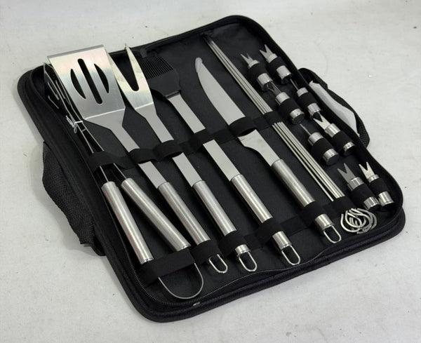 SET DE UTENSILIOS PARA PARRILLA 18 PCS