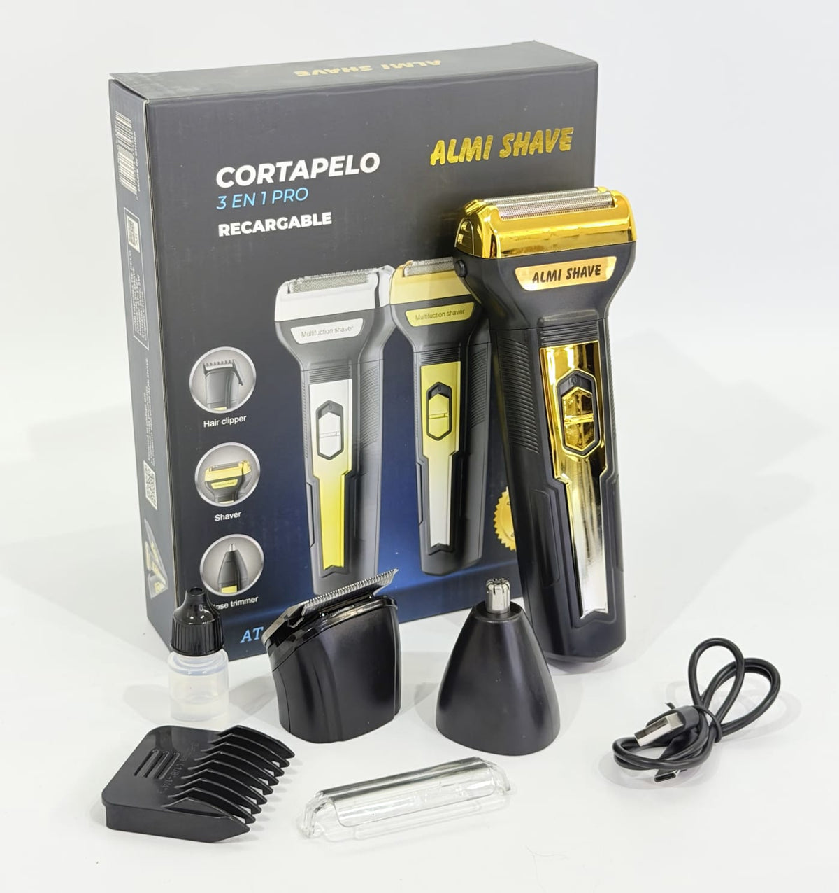 CORTAPELO 3 EN 1 RECARGABLE