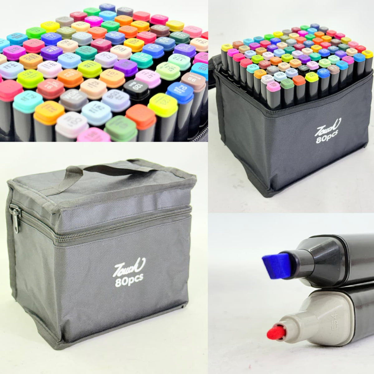 SET DE MARCADORES DOBLE PUNTA 80 PCS