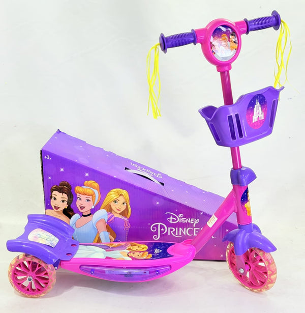 MONOPATIN CON CANASTO PRINCESAS DISNEY CON LUZ Y SONIDO