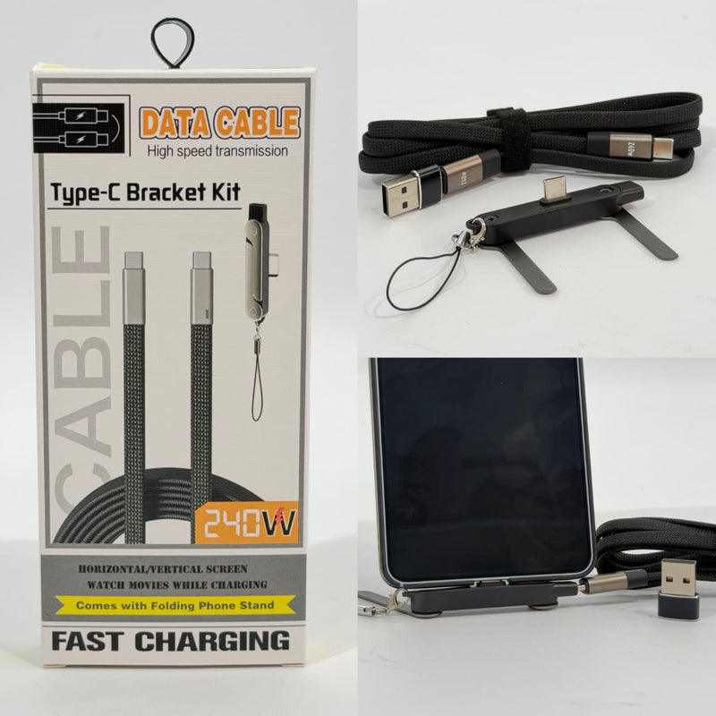 NUEVO CABLE VIRAL | CABLE TYPE-C CARGA RÁPIDA 240W + SOPORTE DESMONTABLE
