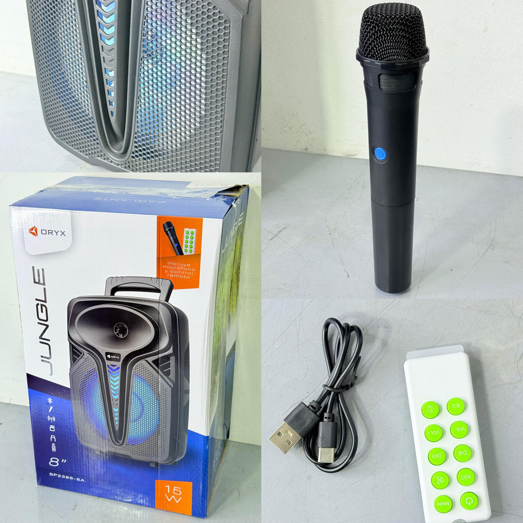 PARLANTE PORTÁTIL ORYX 8” – 15W