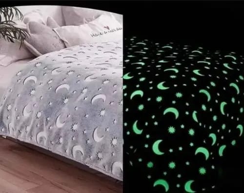 MANTA LUMINOSA CON CORDERITO PLAZA Y MEDIA