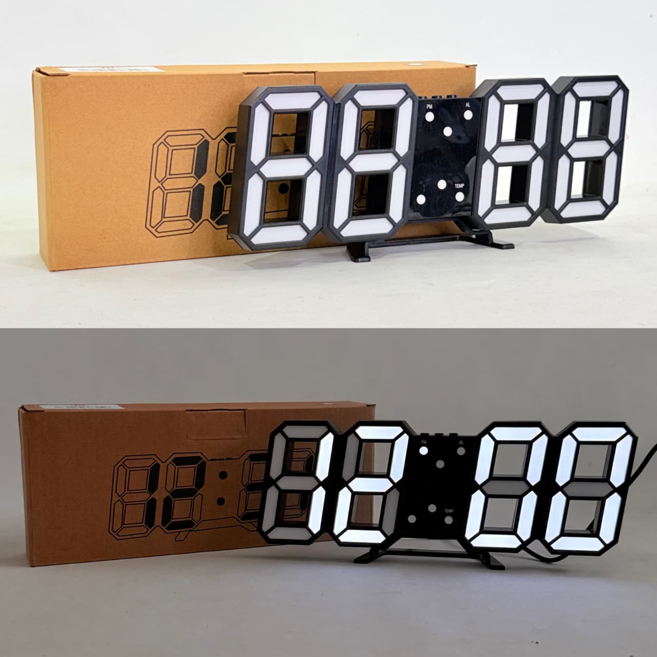 RELOJ DESPERTADOR LED 3D GRANDE
