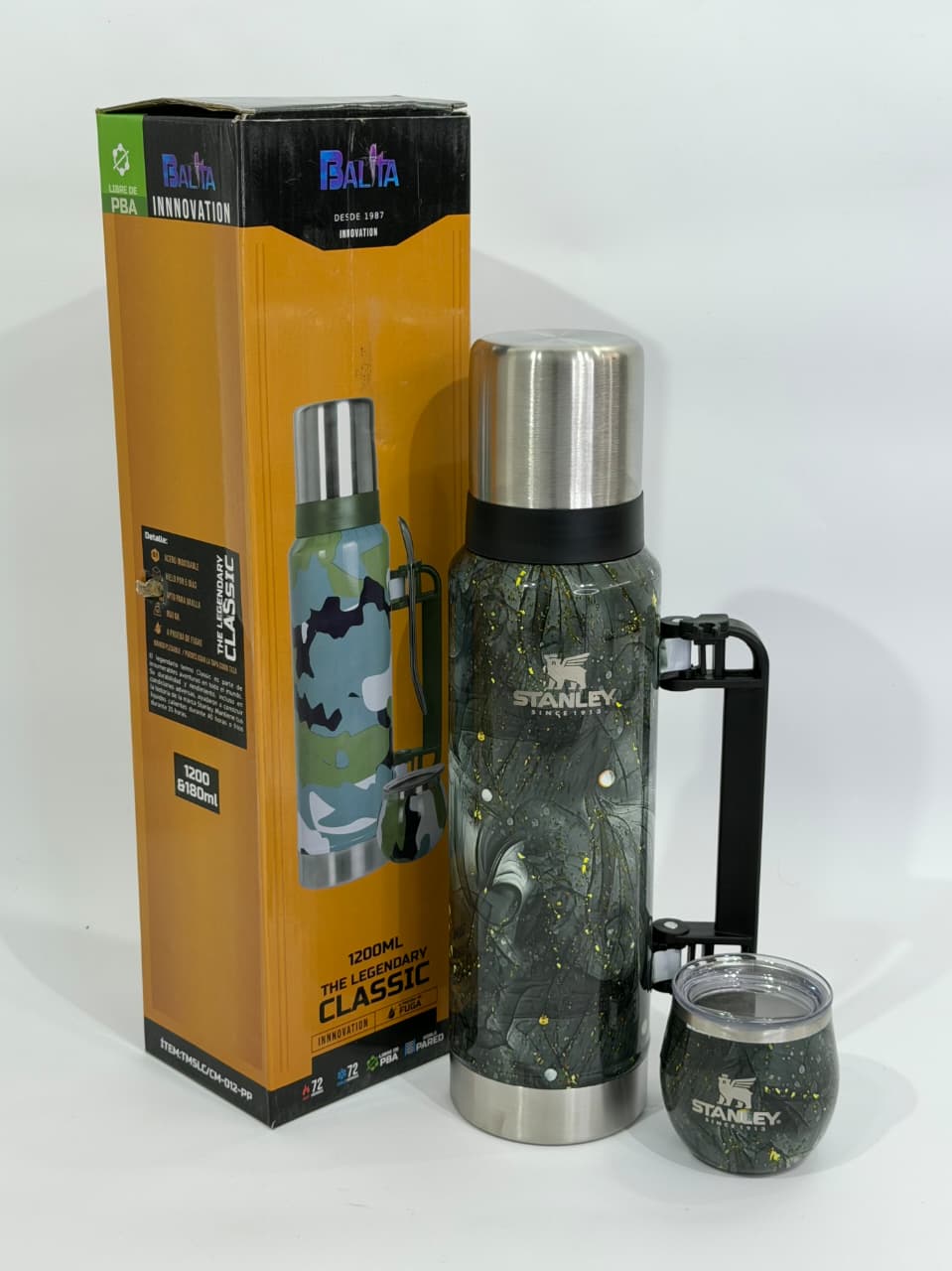 SET DE TERMO Y MATE CON DISEÑOS Y LISOS | 1200 ml
