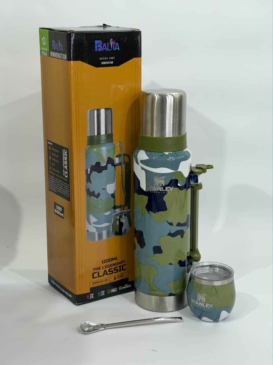 SET DE TERMO Y MATE CON DISEÑOS Y LISOS | 1200 ml