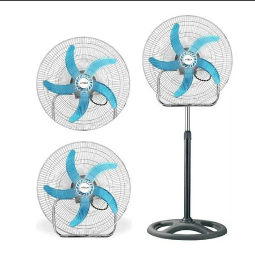 VENTILADOR DE PIE 3 EN 1 TURBO/PARED 18”