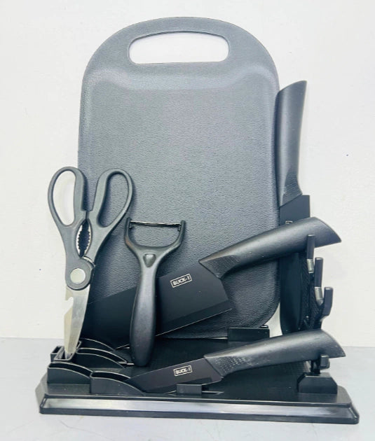 SET DE CUCHILLOS CON TABLA 7 PCS