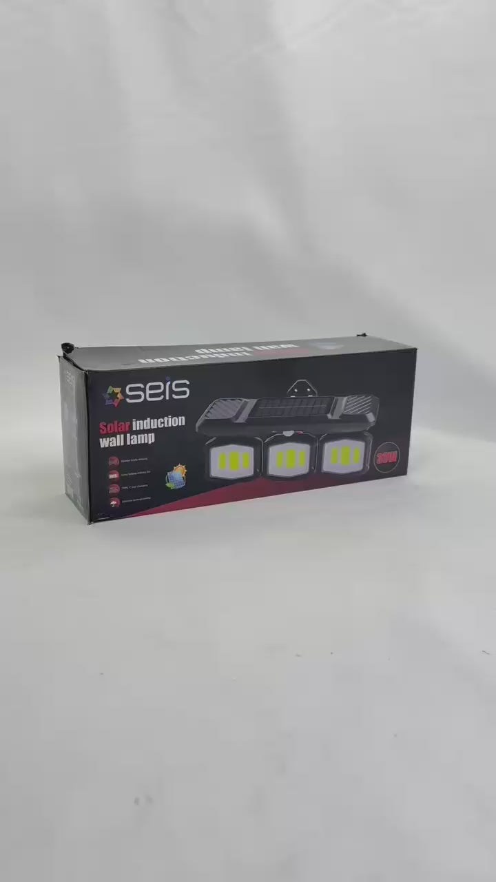 LÁMPARA SOLAR LED TRIPLE 38W SEIS